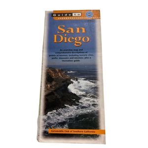San Diego AAA Automobile Club of Southern California 1996 Vintage Travel Map
